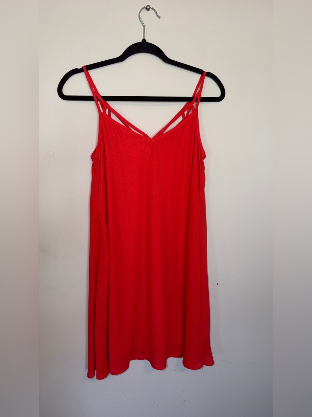 Anna Grace Red Strappy Mini Slip Dress